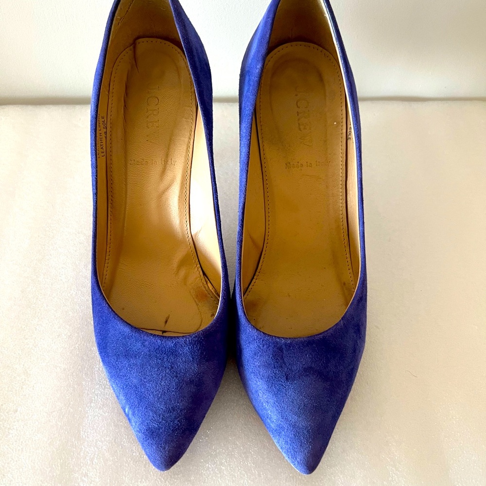 J crew Elsie suede pumps.